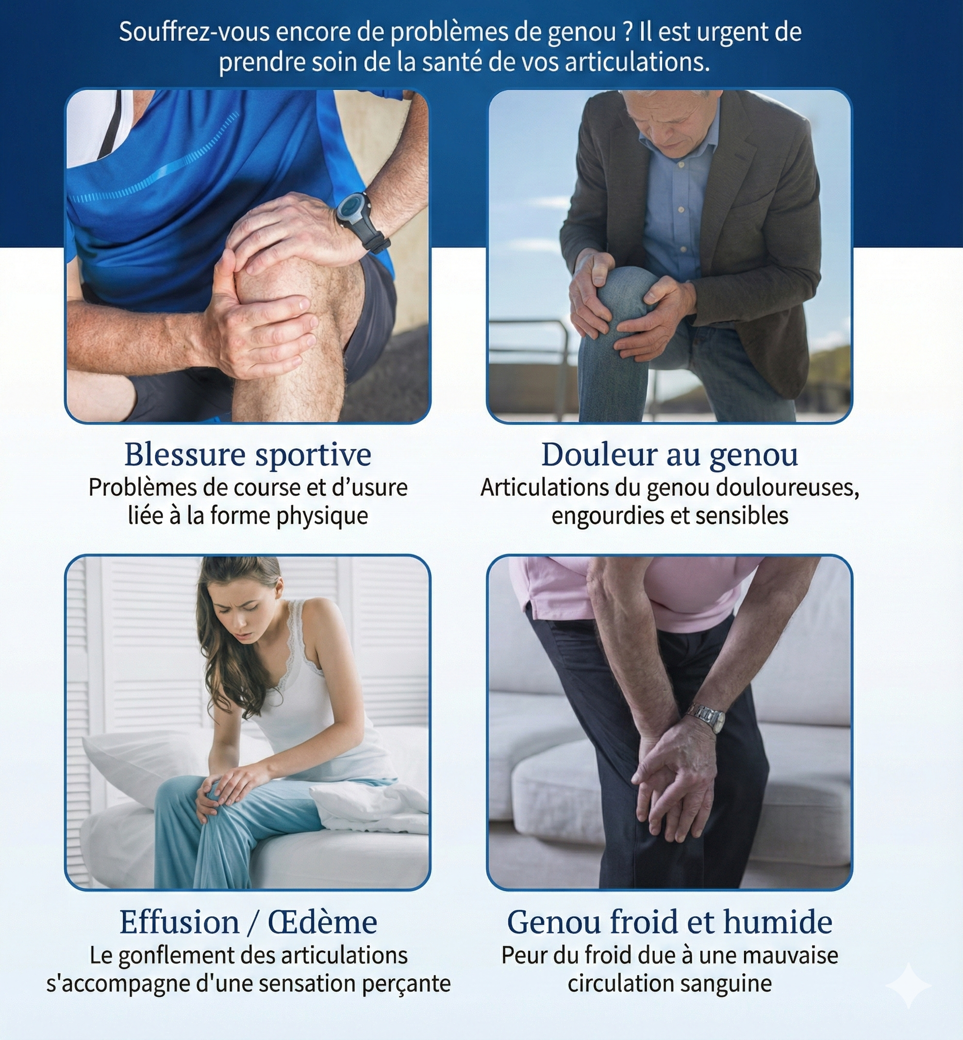 OrthoThermia™ – Masseur de Genou Chauffant Intelligent