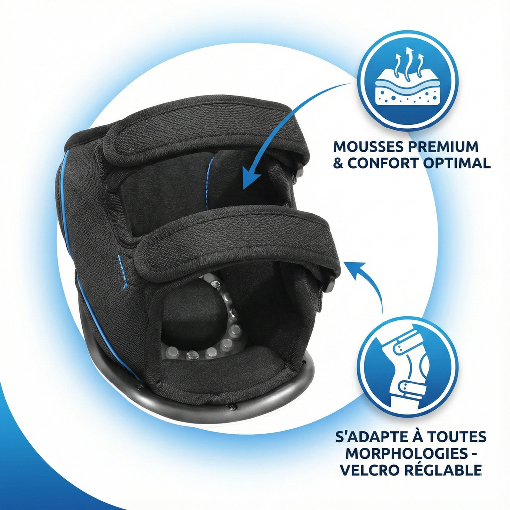 OrthoThermia™ – Masseur de Genou Chauffant Intelligent