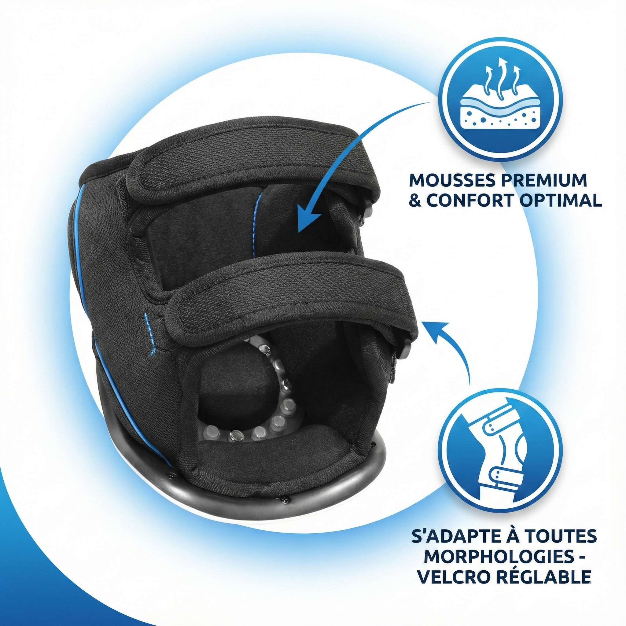 OrthoThermia™ – Masseur de Genou Chauffant Intelligent