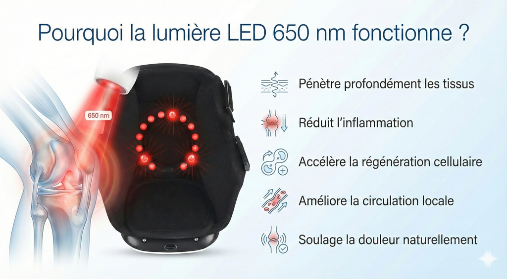 OrthoThermia™ – Masseur de Genou Chauffant Intelligent